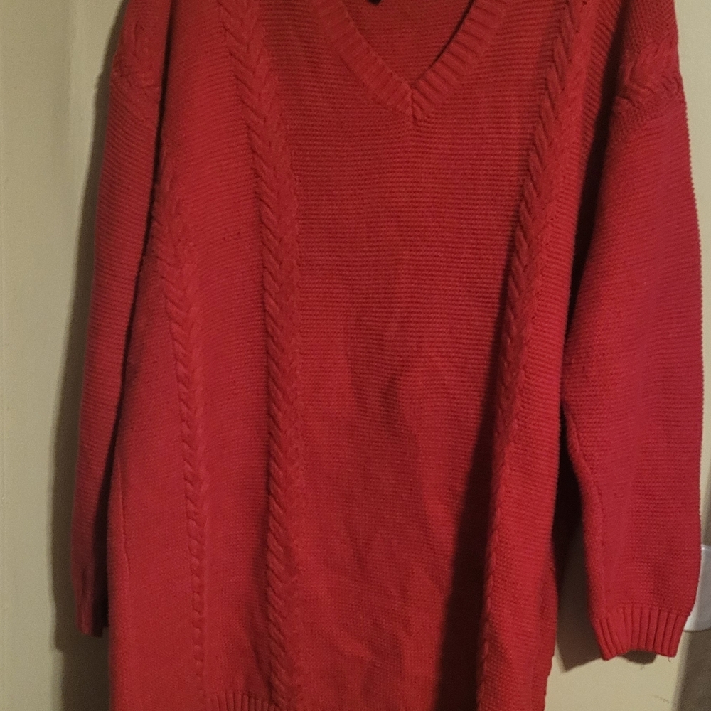 Torrid Red V Neck Sweater